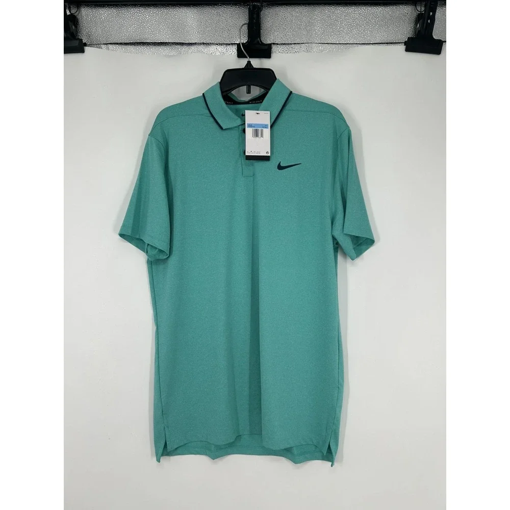 Nike Vapor Golf Polo Shirt MT Medium Tall Teal Short Sleeve Dri Fit DH0608-392
